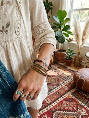 Designs by Forte Tiger’s Eye Gemstone Chip & Star Charm Braided Bracelet